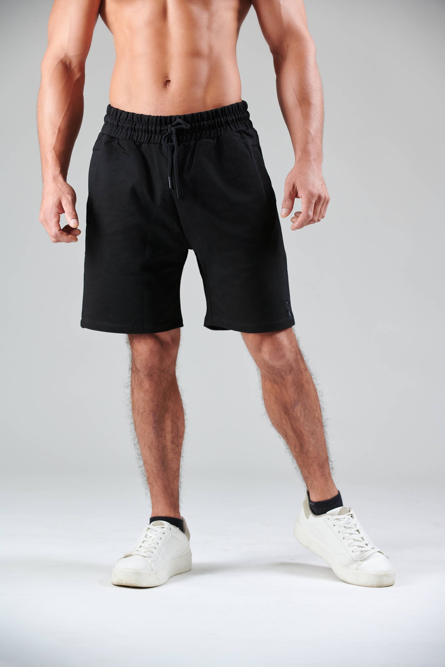 Active Cotton Mannen Shorts  - Zwart