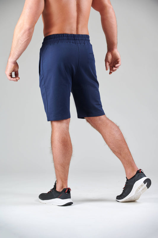 Active Cotton Mannen Shorts  - Navy Blauw
