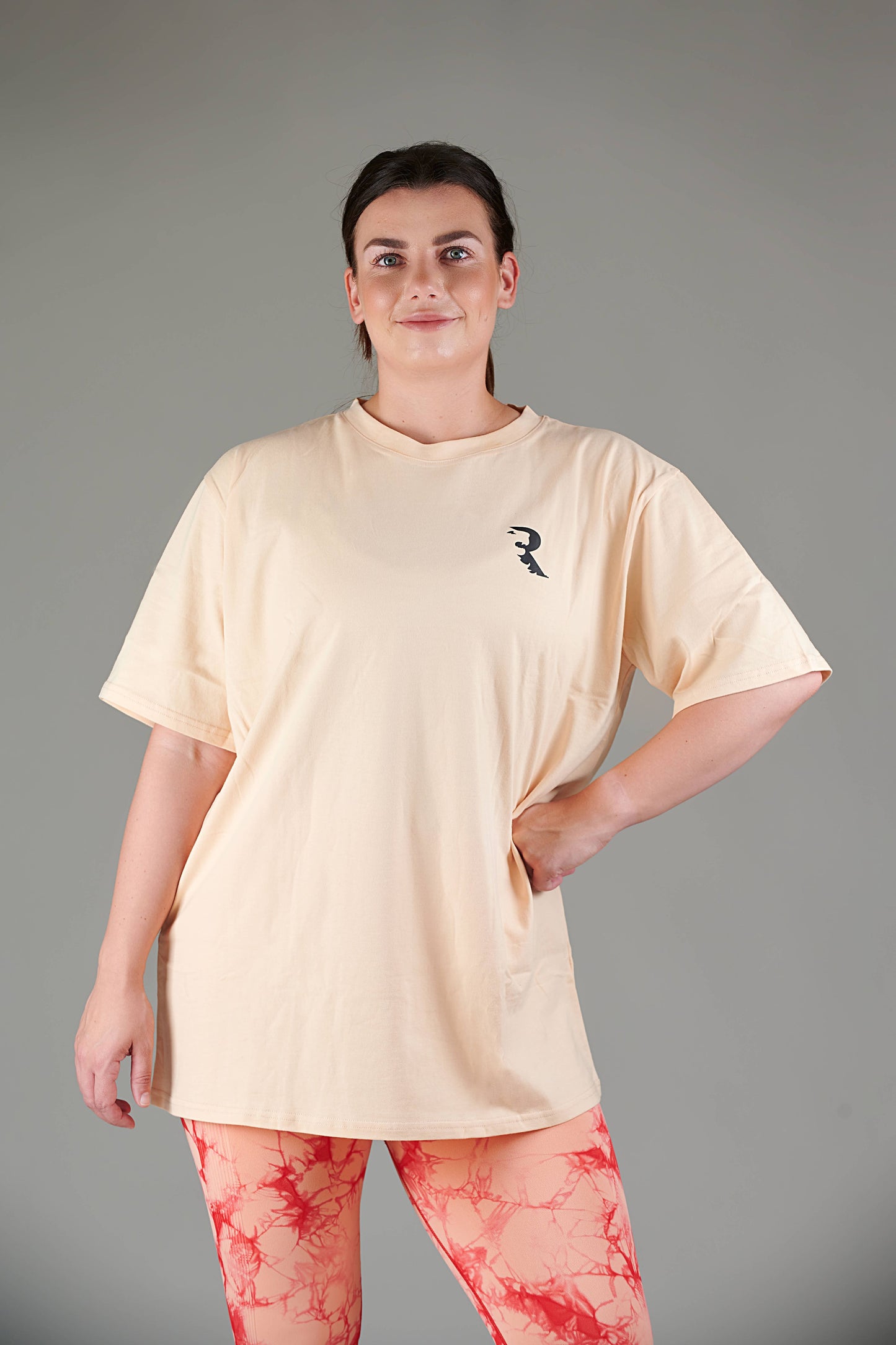 Oversized T-Shirts (Unisex)- Beige