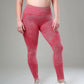 Frosted Pattern Legging - Rood