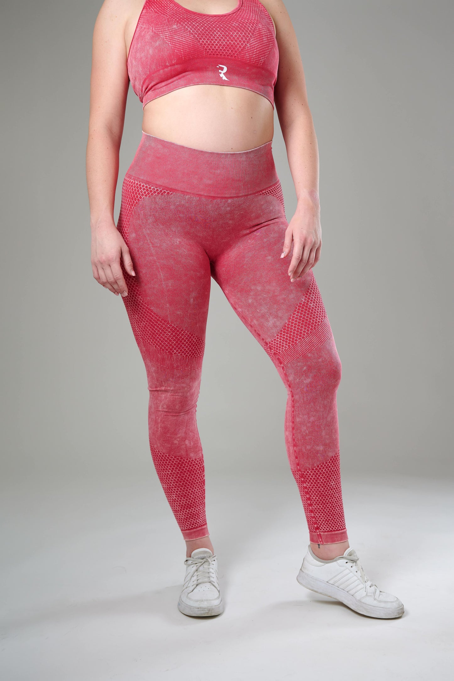 Frosted Pattern Legging - Rood