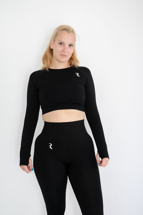 Comfy Breathable Crop Top Long Sleeve