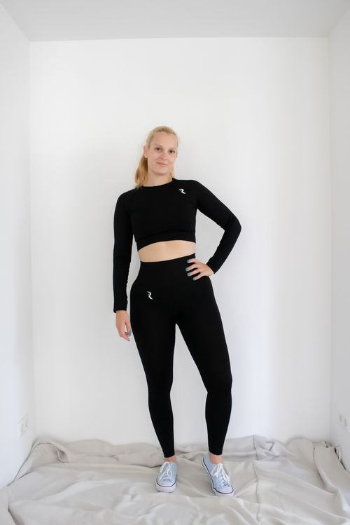 Comfy Breathable Crop Top Long Sleeve