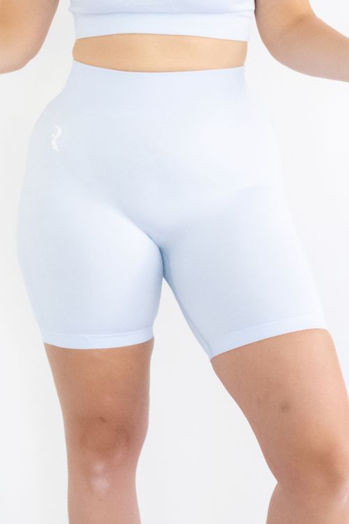 Classy Breathable Seamless Shorts - Light Blue