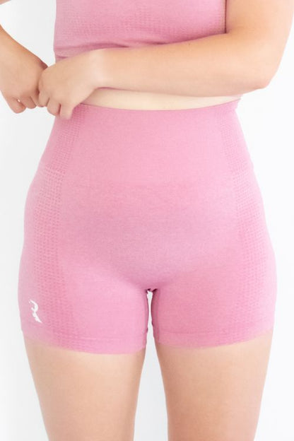 Comfy Ademend Hoge Taille Shorts - Pink